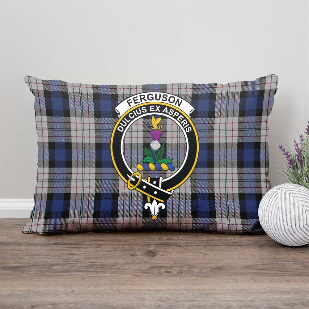 Ferguson Dress Tartan Pillow Cover with Family Crest Rectangle Pillow Cover - Tartanvibesclothing