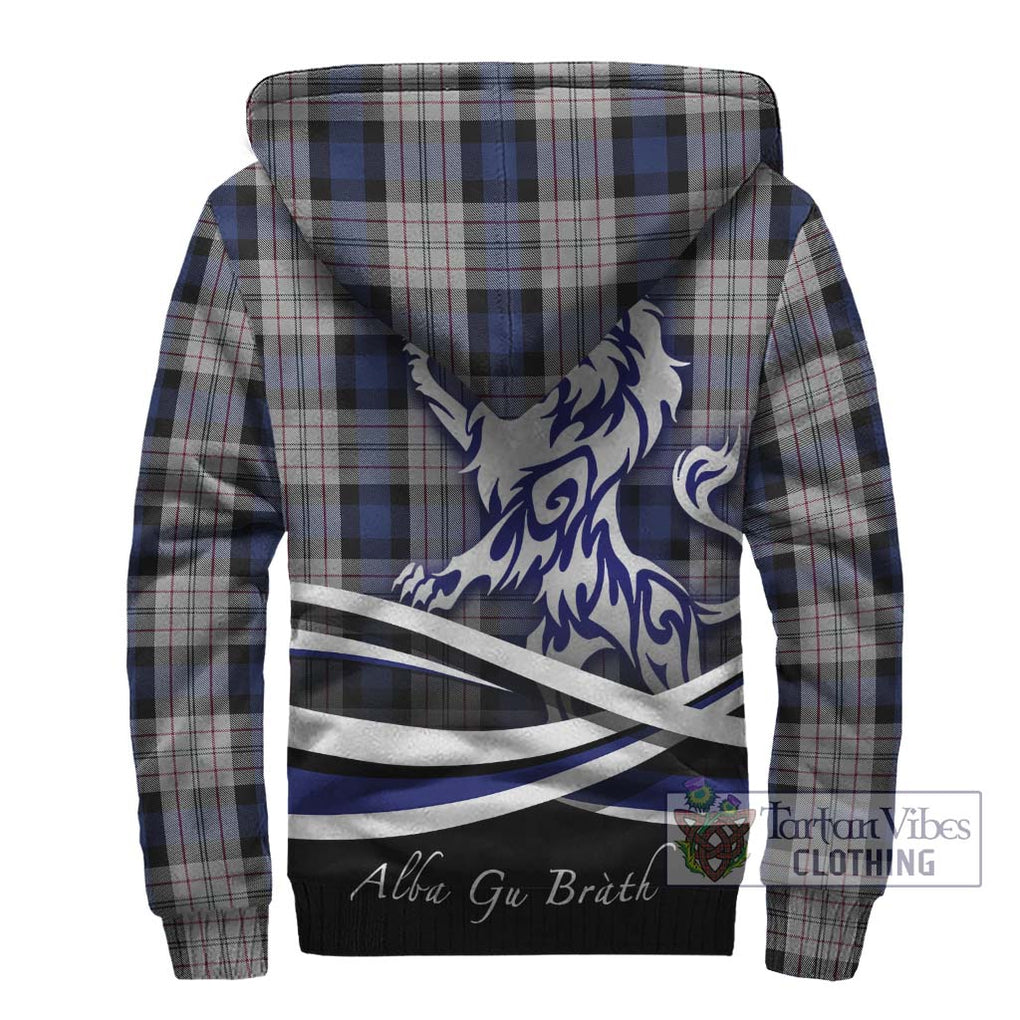 Ferguson Dress Tartan Sherpa Hoodie with Alba Gu Brath Regal Lion Emblem - Tartanvibesclothing Shop