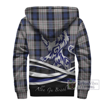 Ferguson Dress Tartan Sherpa Hoodie with Alba Gu Brath Regal Lion Emblem