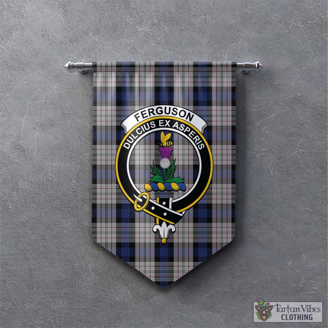 Tartan Vibes Clothing Ferguson Dress Tartan Gonfalon, Tartan Banner with Family Crest