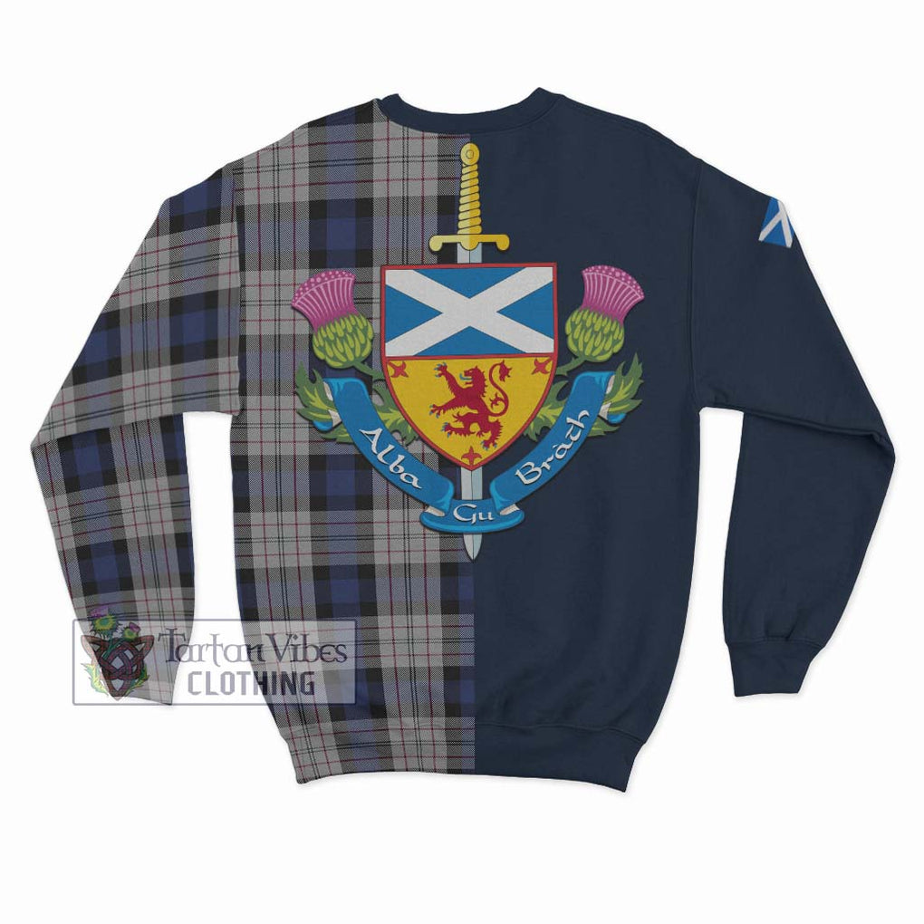 Tartan Vibes Clothing Ferguson Dress Tartan Sweatshirt with Scottish Lion Royal Arm Half Style