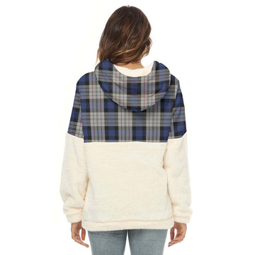 Ferguson Dress Tartan Women's Borg Fleece Hoodie With Half Zip