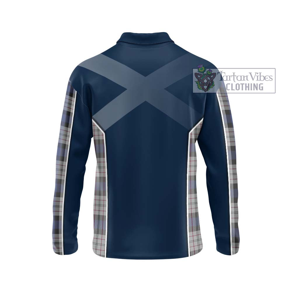 Ferguson Dress Tartan Long Sleeve Polo Shirt with Family Crest and Lion Rampant Vibes Sport Style - Tartan Vibes Clothing