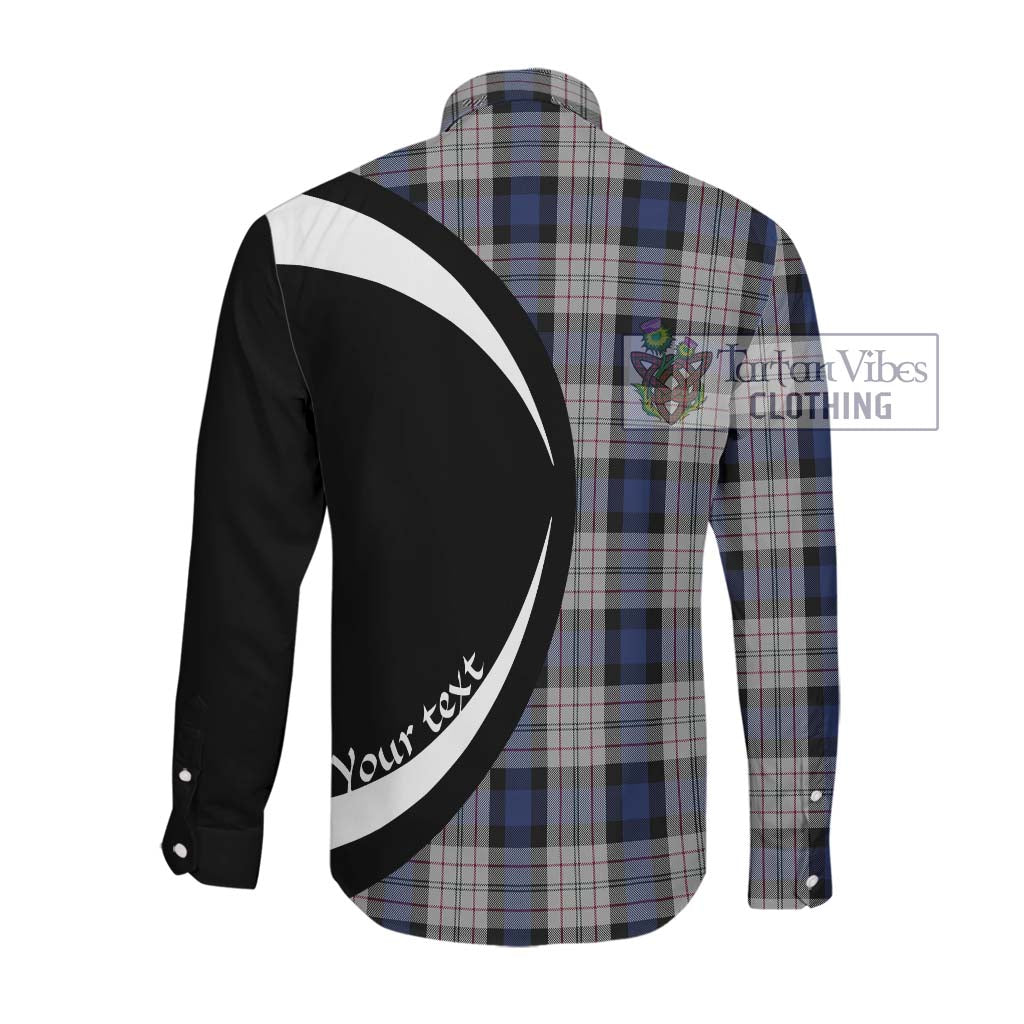 Ferguson Dress Tartan Long Sleeve Button Up with Family Crest Circle Style Men's Shirt - Tartan Vibes Clothing