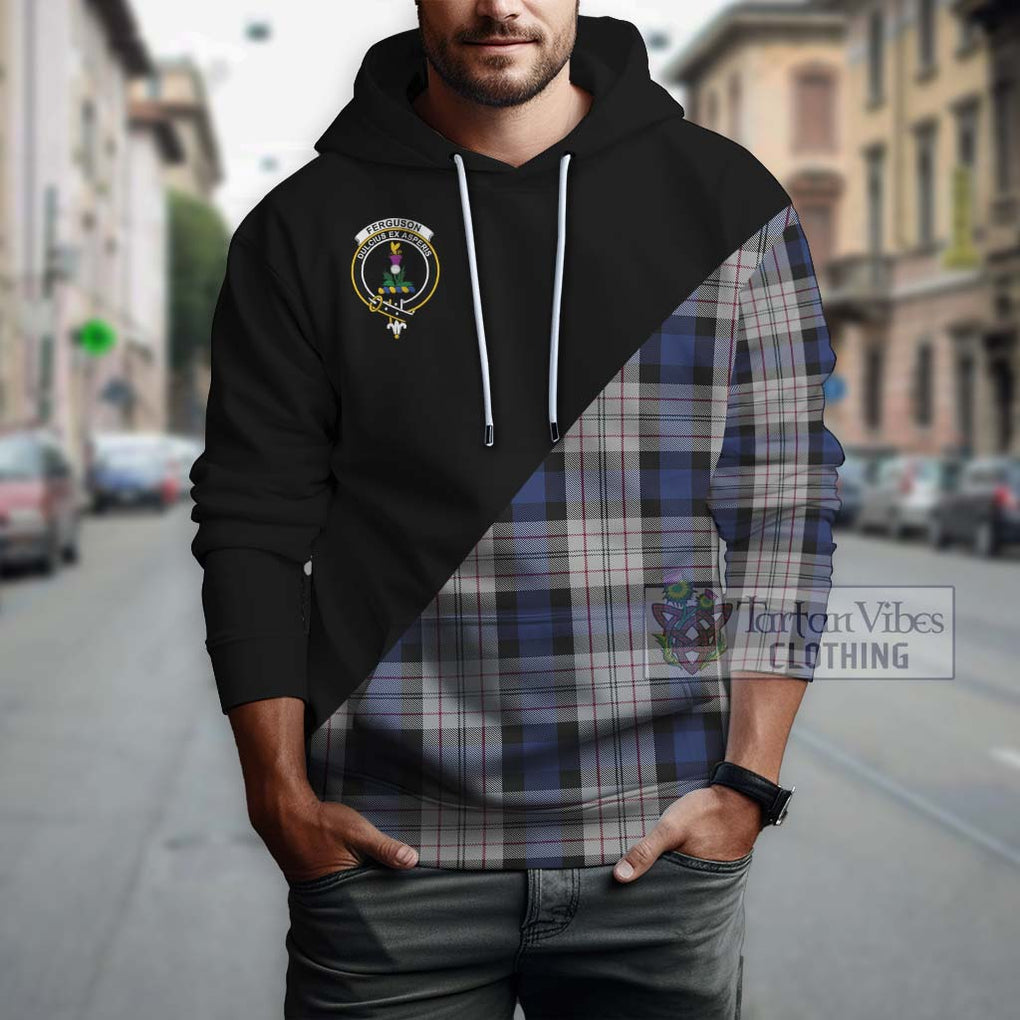 Ferguson Dress Tartan Hoodie with Family Crest and Military Logo Style - Tartanvibesclothing Shop