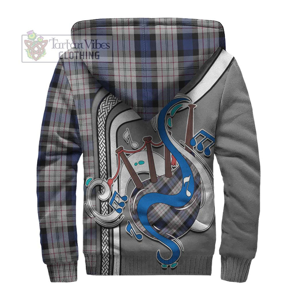 Ferguson Dress Tartan Sherpa Hoodie with Epic Bagpipe Style - Tartanvibesclothing Shop