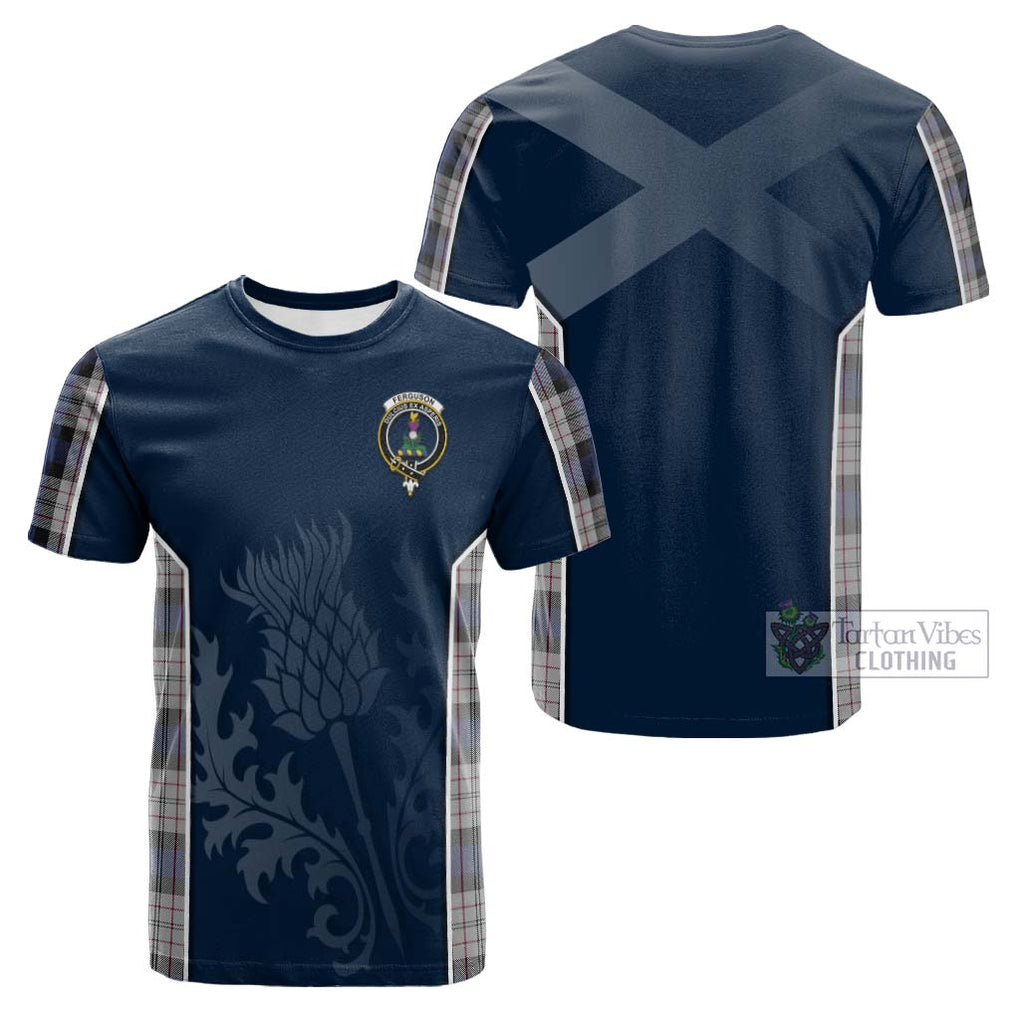 Tartan Vibes Clothing Ferguson Dress Tartan Cotton T-shirt with Family Crest and Scottish Thistle Vibes Sport Style