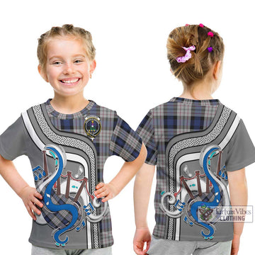 Ferguson Dress Tartan Kid T-Shirt with Epic Bagpipe Style