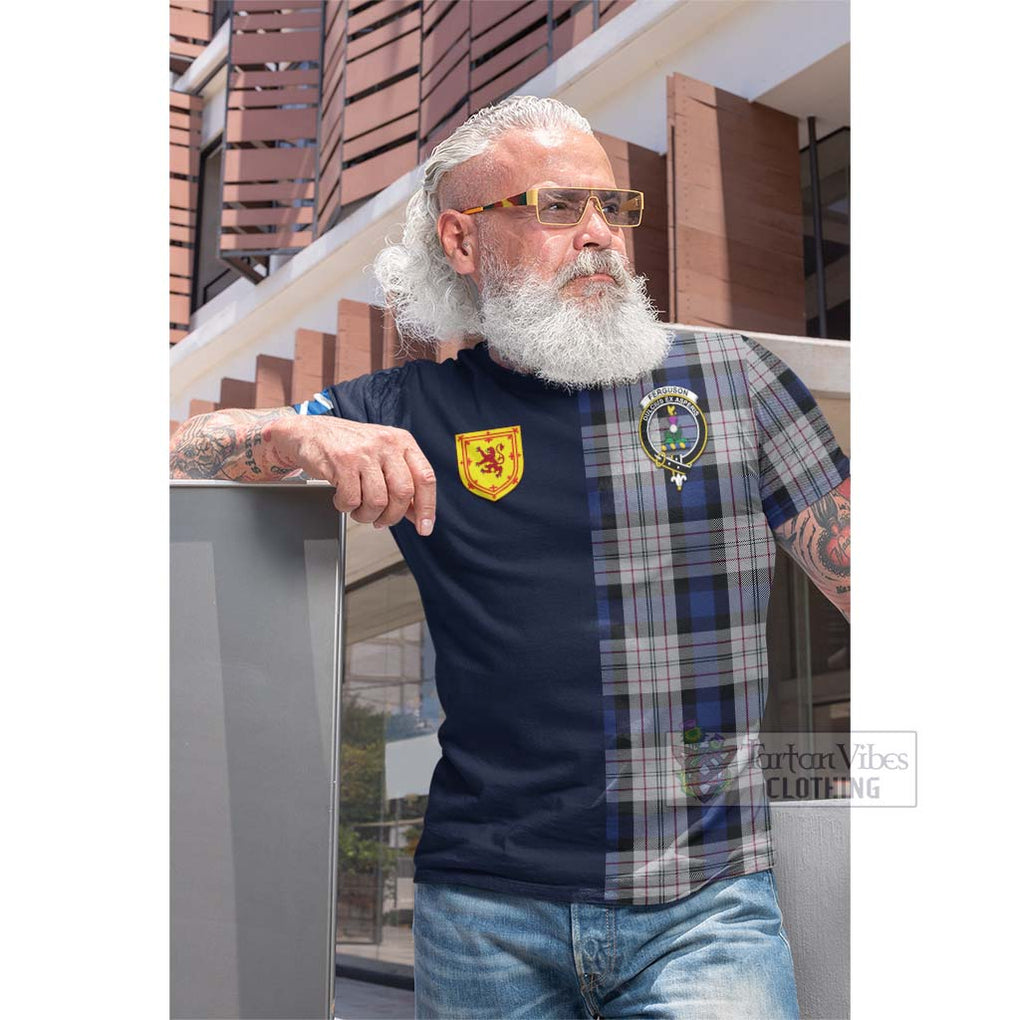 Tartan Vibes Clothing Ferguson Dress Tartan Cotton T-shirt with Scottish Lion Royal Arm Half Style