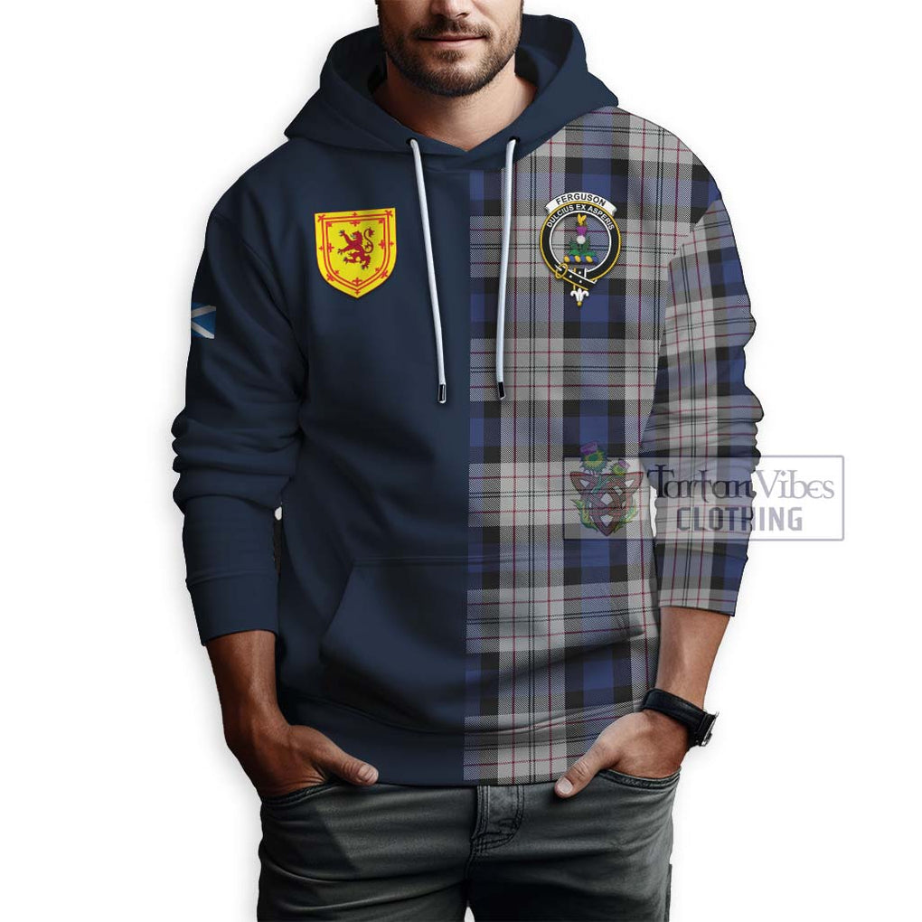 Tartan Vibes Clothing Ferguson Dress Tartan Hoodie with Scottish Lion Royal Arm Half Style