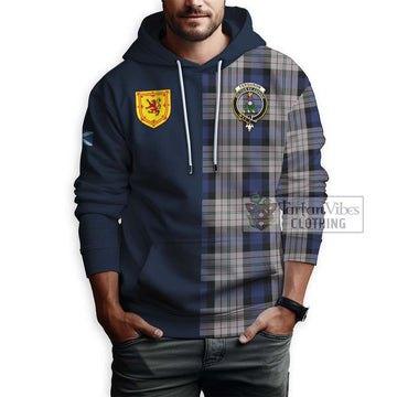 Ferguson Dress Tartan Hoodie Alba with Scottish Lion Royal Arm Half Style