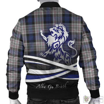 Ferguson Dress Tartan Bomber Jacket with Alba Gu Brath Regal Lion Emblem