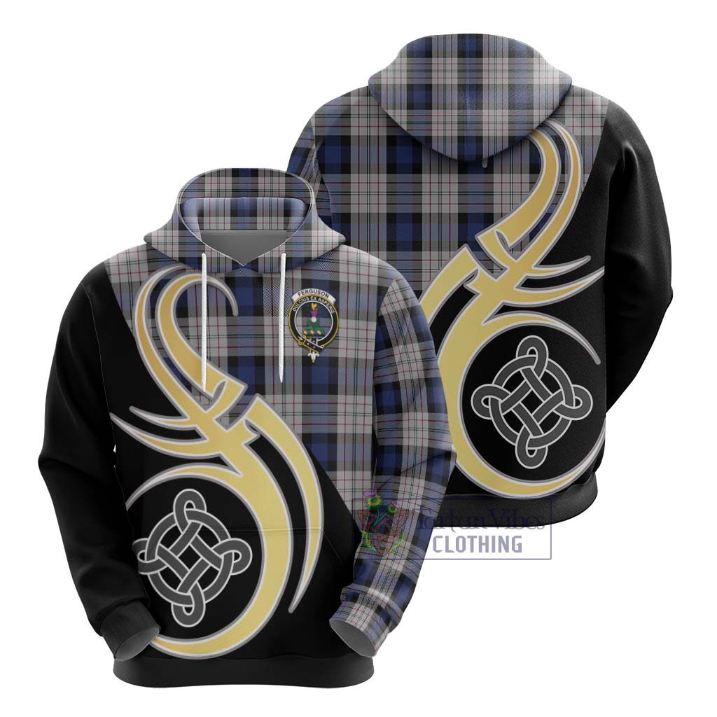 Ferguson Dress Tartan Hoodie with Family Crest and Celtic Symbol Style - Tartan Vibes Clothing