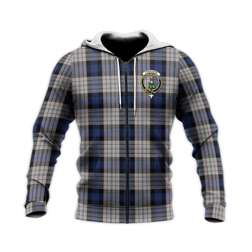 Ferguson Dress Tartan Knitted Hoodie with Family Crest