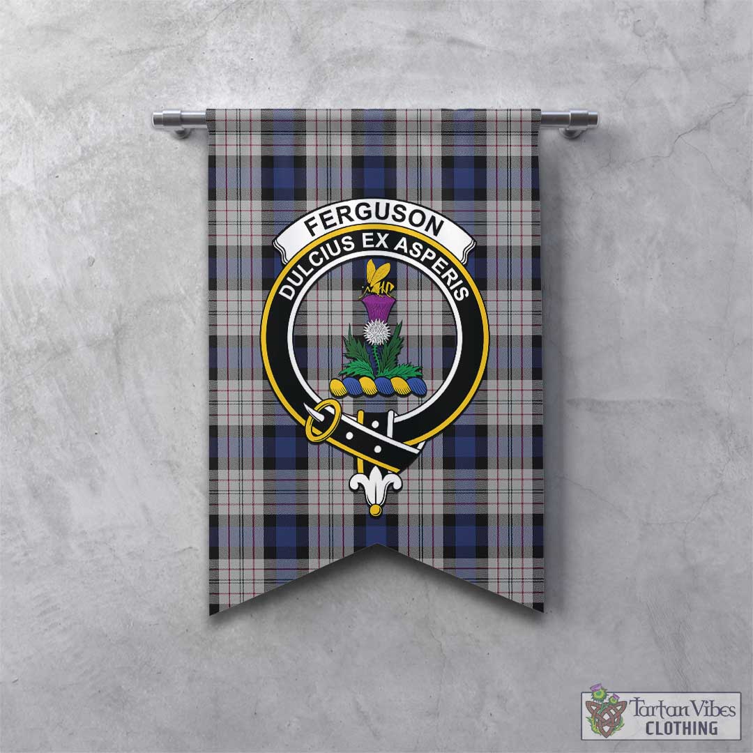 Tartan Vibes Clothing Ferguson Dress Tartan Gonfalon, Tartan Banner with Family Crest