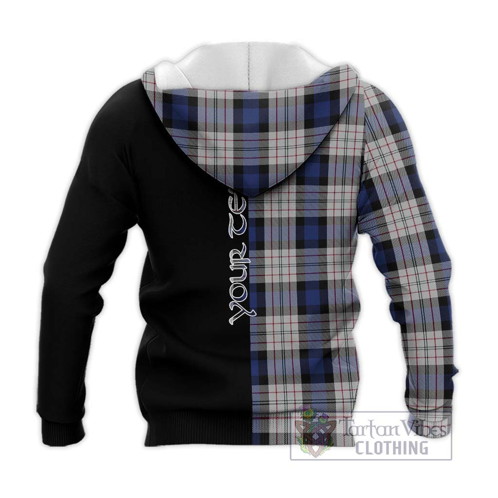 Ferguson Dress Tartan Knitted Hoodie with Family Crest and Half Of Me Style - Tartanvibesclothing Shop