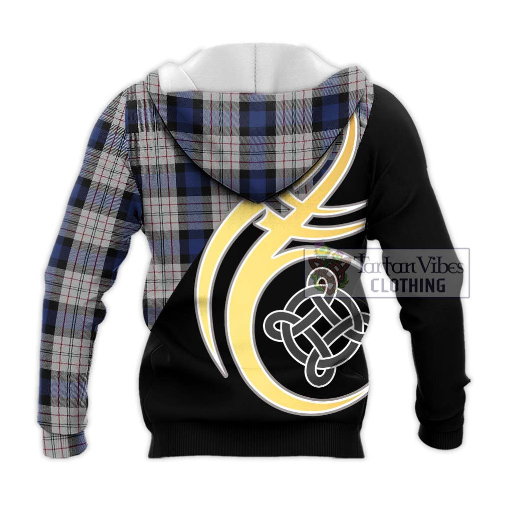 Ferguson Dress Tartan Knitted Hoodie with Family Crest and Celtic Symbol Style - Tartan Vibes Clothing