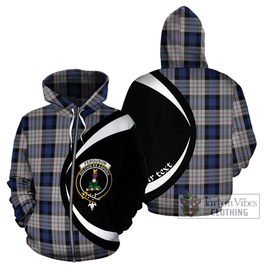 Tartan Vibes Clothing Ferguson Dress Tartan Hoodie with Family Crest Circle Style