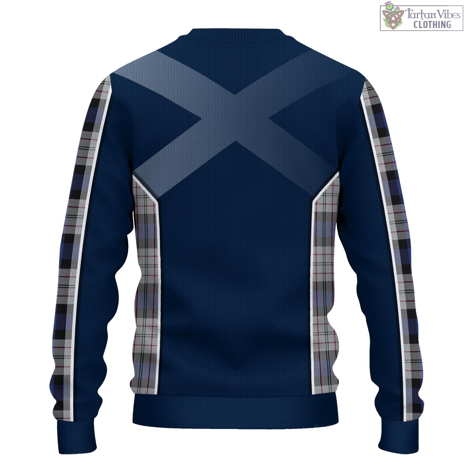 Tartan Vibes Clothing Ferguson Dress Tartan Knitted Sweatshirt with Family Crest and Scottish Thistle Vibes Sport Style