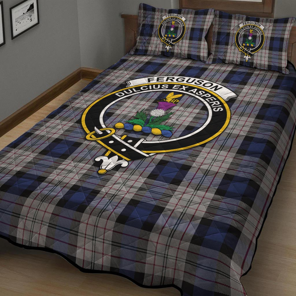 Ferguson Dress Tartan Quilt Bed Set with Family Crest - Tartan Vibes Clothing