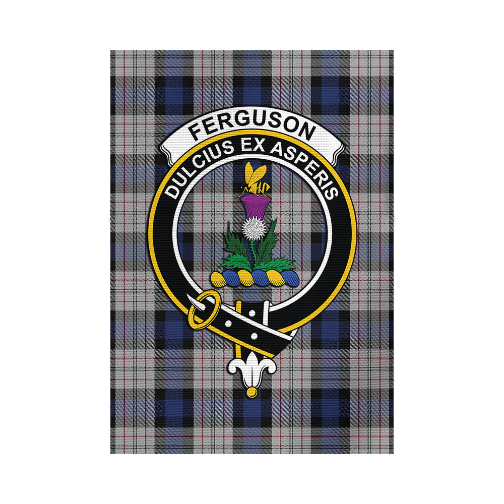 ferguson-dress-tartan-flag-with-family-crest