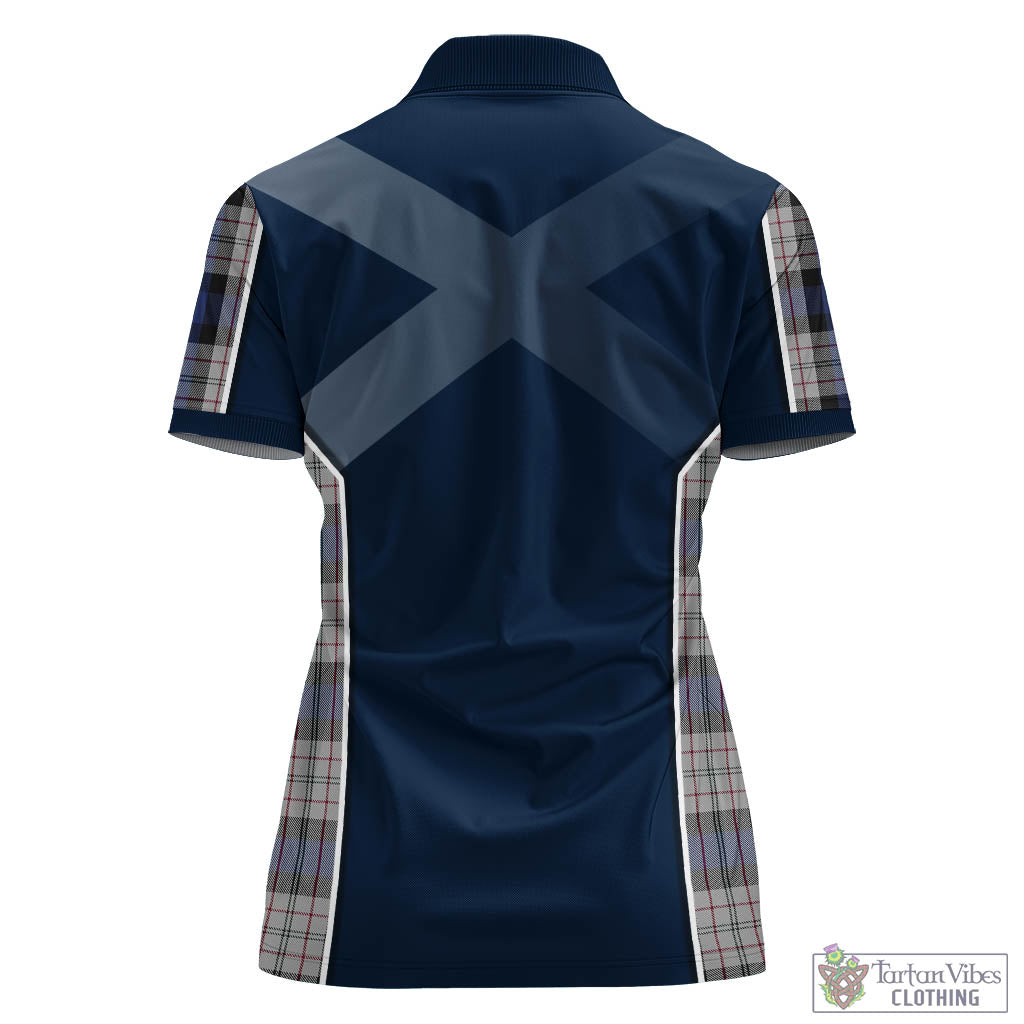 Tartan Vibes Clothing Ferguson Dress Tartan Women's Polo Shirt with Family Crest and Scottish Thistle Vibes Sport Style