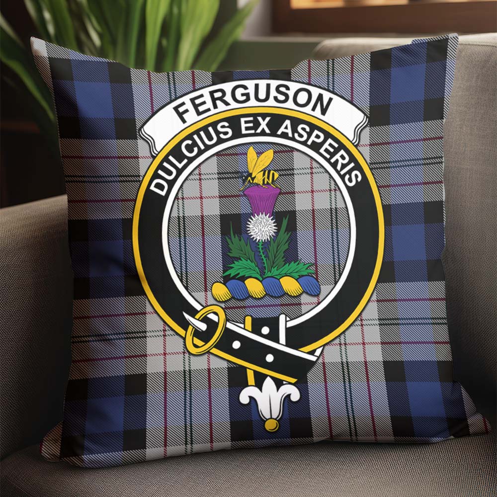 Ferguson Dress Tartan Pillow Cover with Family Crest - Tartanvibesclothing