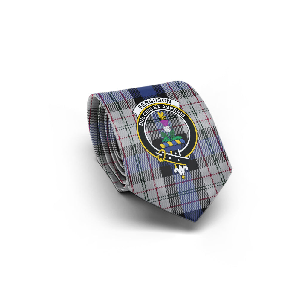 Ferguson Dress Tartan Classic Necktie with Family Crest - Tartan Vibes Clothing