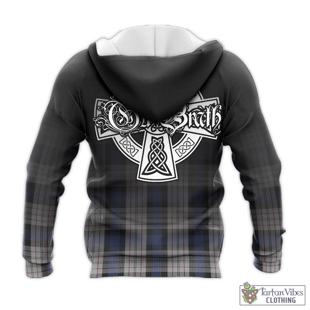 Tartan Vibes Clothing Ferguson Dress Tartan Knitted Hoodie Featuring Alba Gu Brath Family Crest Celtic Inspired