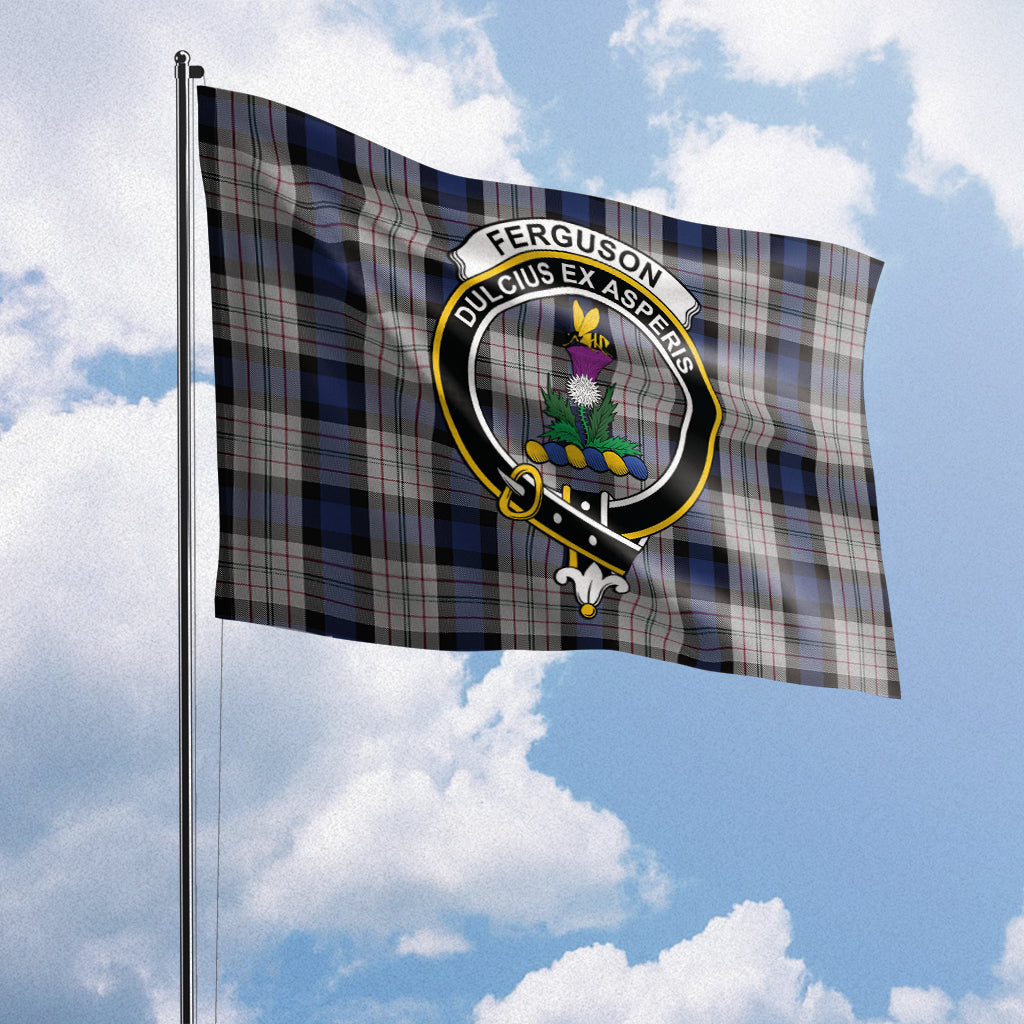 Ferguson Dress Tartan Flag with Family Crest House Flag (Horizontal) - Tartan Vibes Clothing