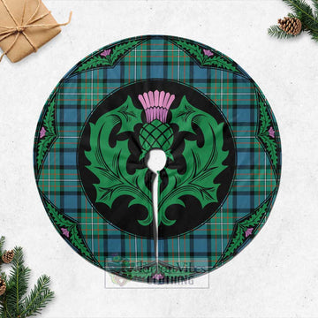 Ferguson (Fergusson) Tartan Christmas Tree Skirt Scottish Thistle Style