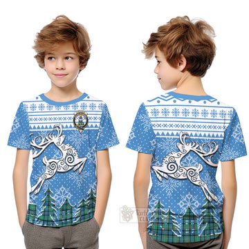 Ferguson (Fergusson) Clan Christmas Kid T-Shirt Celtic Reindeer Style