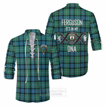 Ferguson (Fergusson) Tartan Ghillie Kilt Shirt with Family Crest DNA In Me Style