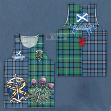 Ferguson (Fergusson) Tartan Men's Tank Top Happy St. Andrew's Day Half Tartan Style