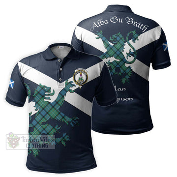 Ferguson (Fergusson) Tartan Lion Rampant Polo Shirt Proudly Display Your Heritage with Alba Gu Brath and Clan Name