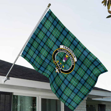 Ferguson (Fergusson) Tartan House Flag with Family Crest