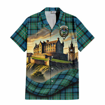 Ferguson (Fergusson) Tartan Family Crest Hawaiian Shirt with Scottish Ancient Castle Style Kid - Tartan Vibes Clothing