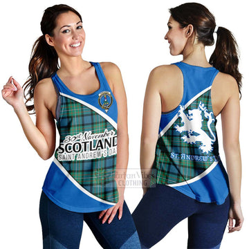 Ferguson (Fergusson) Family Crest Tartan Women's Racerback Tanks Celebrate Saint Andrew's Day in Style