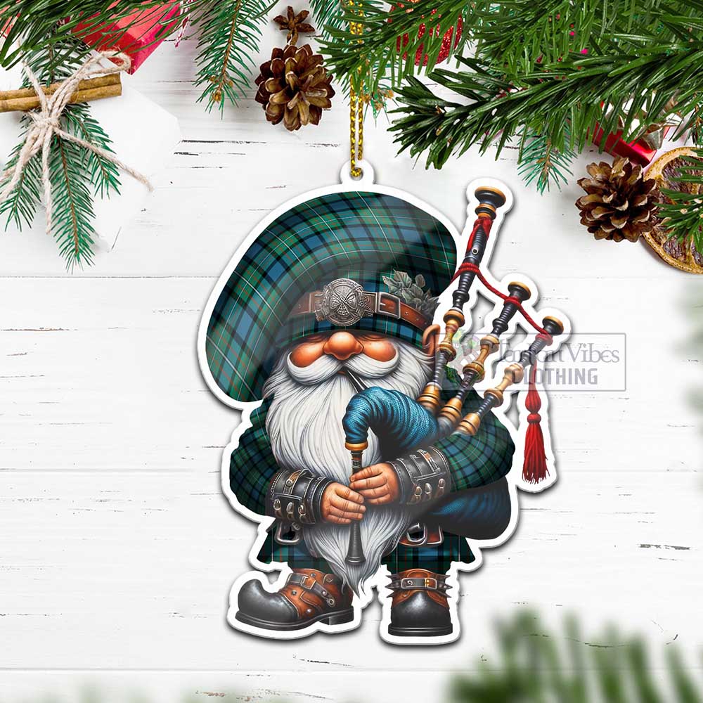 Tartan Vibes Clothing Ferguson (Fergusson) Tartan Badpiper Gnome Christmas Ornament