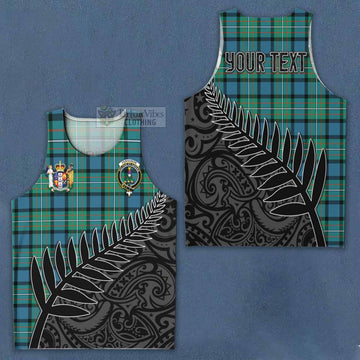 Ferguson (Fergusson) Crest Tartan Men's Tank Top with New Zealand Silver Fern Half Style