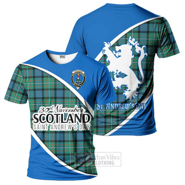 Ferguson (Fergusson) Family Crest Tartan T-Shirt Celebrate Saint Andrew's Day in Style