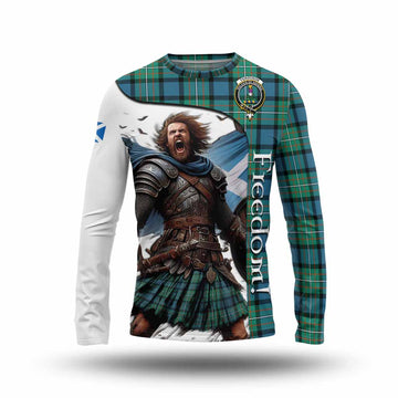 Ferguson (Fergusson) Crest Tartan Long Sleeve T-Shirt Inspired by the Freedom of Scottish Warrior