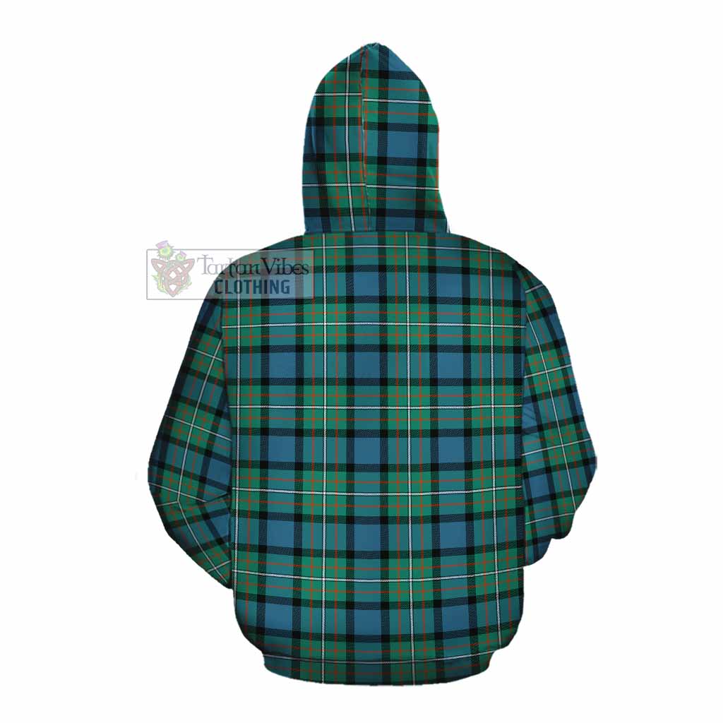 Tartan Vibes Clothing Ferguson (Fergusson) Tartan Cotton Hoodie with Family Crest DNA In Me Style