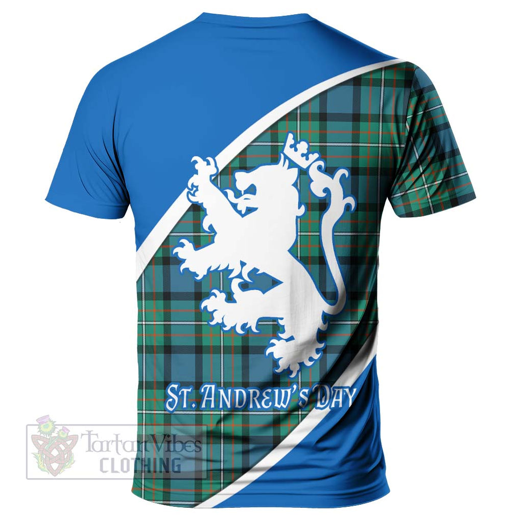 Tartan Vibes Clothing Ferguson (Fergusson) Family Crest Tartan T-Shirt Celebrate Saint Andrew's Day in Style