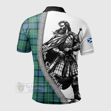 Ferguson (Fergusson) Tartan Clan Crest Polo Shirt with Highlander Warrior Celtic Style