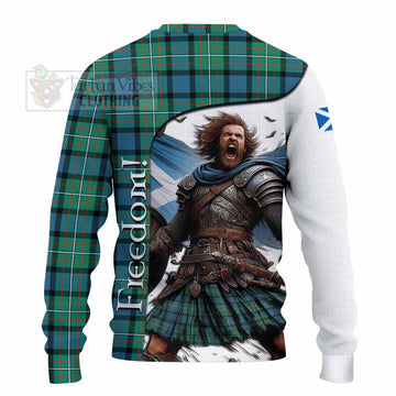 Ferguson (Fergusson) Crest Tartan Knitted Sweater Inspired by the Freedom of Scottish Warrior