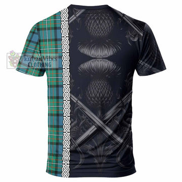 Ferguson (Fergusson) Tartan T-Shirt with Family Crest Cross Sword Thistle Celtic Vibes