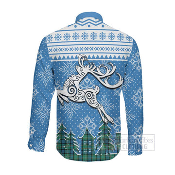 Ferguson (Fergusson) Clan Christmas Long Sleeve Button Shirt Celtic Reindeer Style