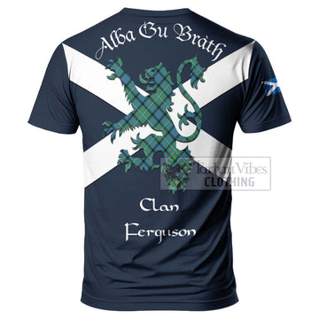 Ferguson (Fergusson) Tartan Lion Rampant T-Shirt Proudly Display Your Heritage with Alba Gu Brath and Clan Name