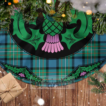 Ferguson (Fergusson) Tartan Christmas Tree Skirt Scottish Thistle Style